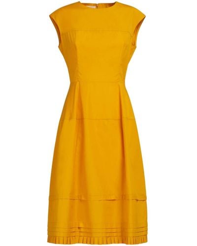 Marni Midi Dress Bio Cotton Poplin - Yellow