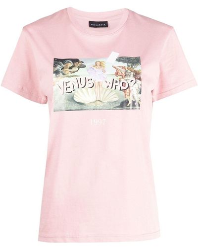 Throwback. T-shirt Venus à imprimé graphique - Rose