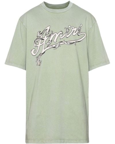Amiri Filigree Cotton T-shirt - Green