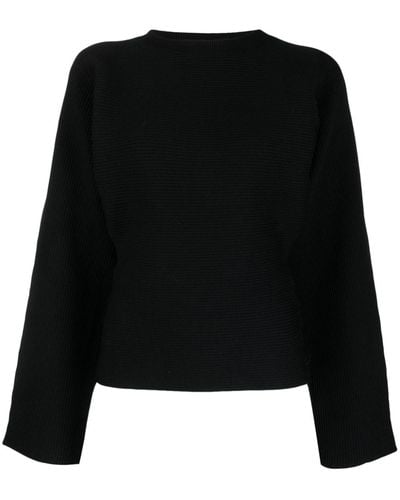 Rohe Round-neck Ribbed-knit Top - Black