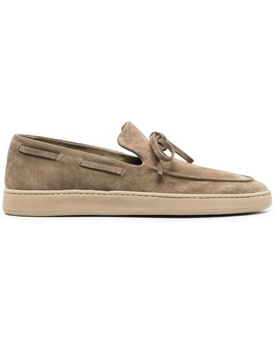 Officine Creative Suede Slip-on Loafers - Brown