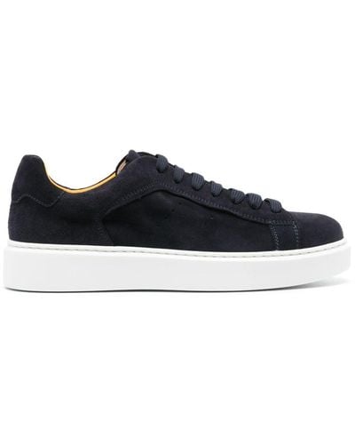 Doucal's Almond Suede Trainers - Blue