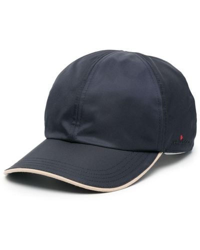 Kiton Cappello da baseball con logo ricamato - Blu