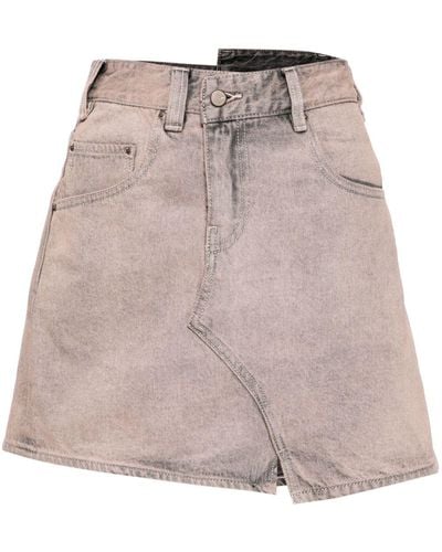 JNBY Asymmetric-design Cotton Denim Skirt - Pink