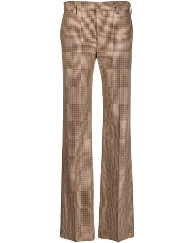 Filippa K Checked Straight-leg Tailored Trousers - Natural