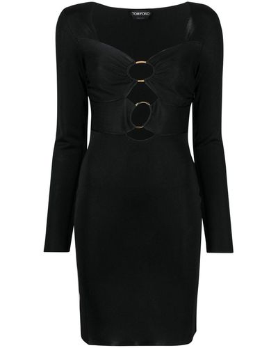 Tom Ford Cut-out Knitted Minidress - Black