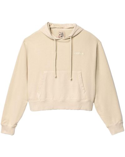 Camper Logo-embroidered Cotton Hoodie - Natural