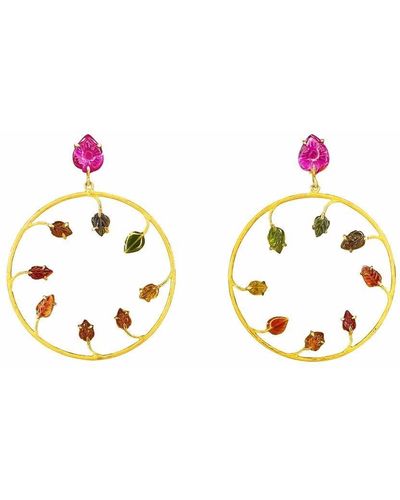Akansha Sethi Folio Hoop Earrings - Multicolor