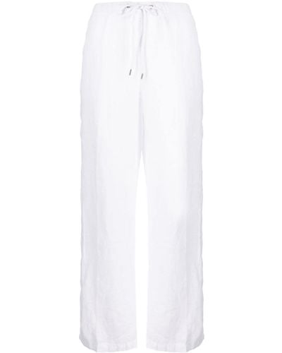 James Perse Pantalon en lin à coupe droite - Blanc