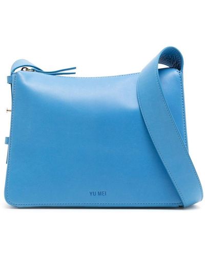 Yu Mei Brooke Leather Shoulder Bag - Blue