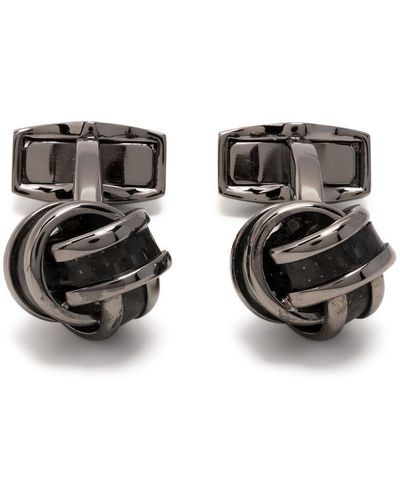 Tateossian Boutons de manchette Knot - Noir