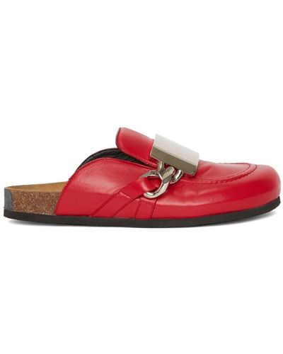 JW Anderson Gourmet Chain Mules - Red