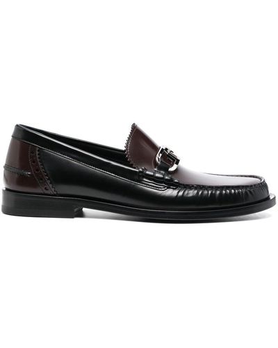 Fendi Loafers Met Ff-logo - Zwart