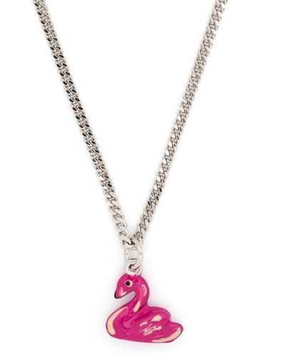 Marni Halskette mit Flamingo-Anhänger - Pink