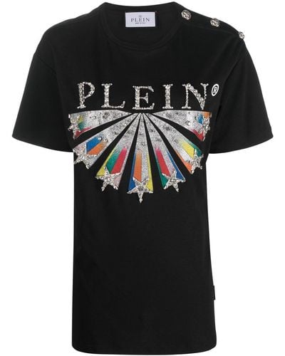Philipp Plein T-shirt Met Logoprint - Zwart