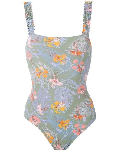 Clube Bossa Green Hibiscus Print Swimsuit