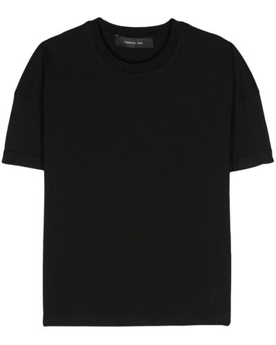 FEDERICA TOSI Crew-neck Cotton T-shirt - Black