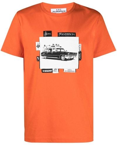 A.P.C. X Jw Anderson Jo Cotton T-shirt - Orange