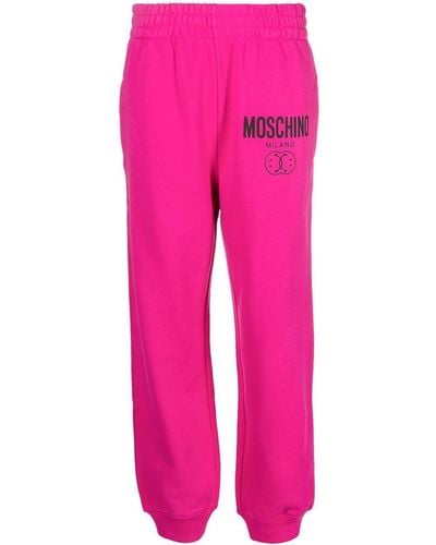 Moschino Jogginghose mit Logo-Print - Pink