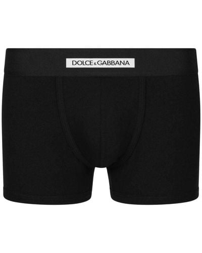 Dolce & Gabbana Logo-waistband Cotton Briefs - Black