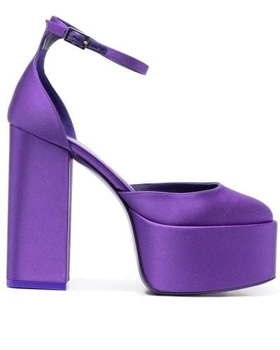 Paris Texas Platform 135mm Heeled Court Shoes - Purple
