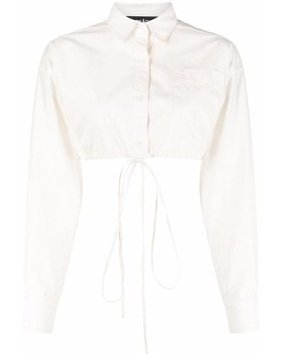 ANDREADAMO Cropped Cotton Shirt - White