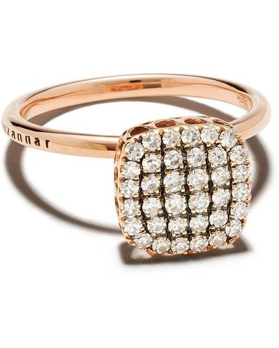 Selim Mouzannar 18kt Rose Gold Diamond Beirut Ring - White