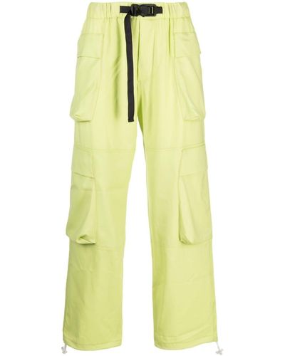 Bonsai Pantalones cargo con cinturón y hebilla - Amarillo