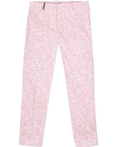 Peserico 4718 Tailored Trousers - Pink