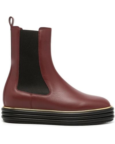 Bally Chelsea Ankle Boots - Red