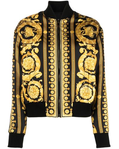 Versace バロッコ ボンバージャケット - ブラック