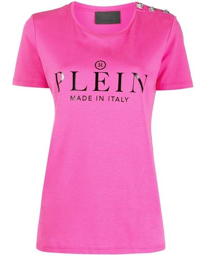 Philipp Plein Logo-print Short-sleeved T-shirt - Pink