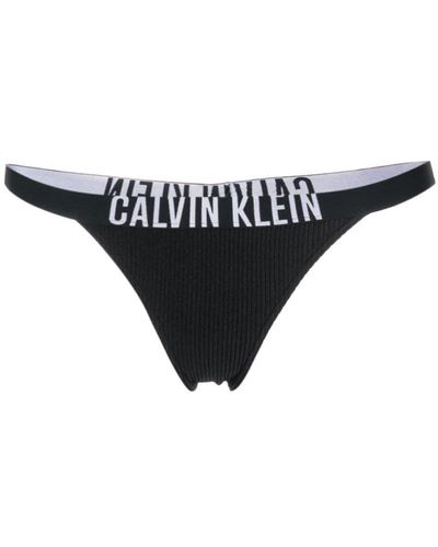 Calvin Klein Bikinihöschen mit Logo-Bund - Schwarz