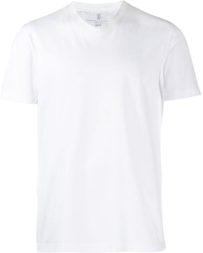 Brunello Cucinelli Camiseta clásica de manga corta - Blanco