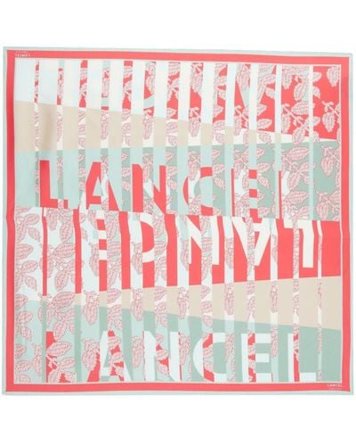 Lancel Horizon Logo-print Silk Scarf - Red
