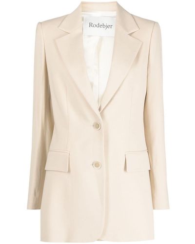 Rodebjer Notched-lapel Single-breasted Blazer - Natural