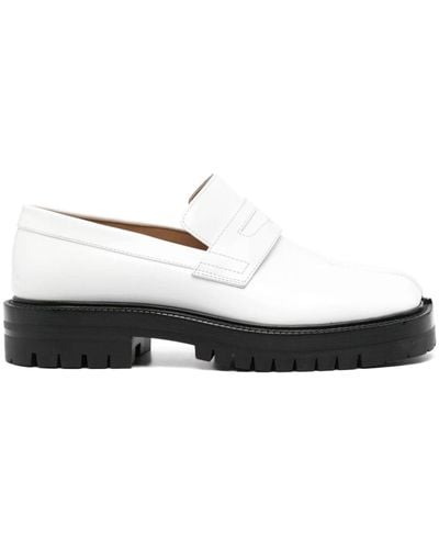 Maison Margiela Tabi Leather Loafers - White