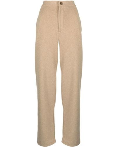 Vince High-waisted Straight-leg Trousers - Natural