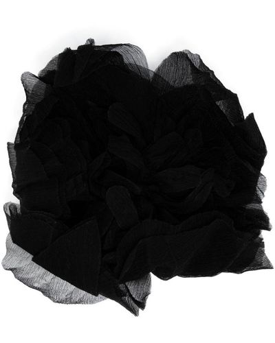 Max Mara Broche Luisa con motivo floral - Negro