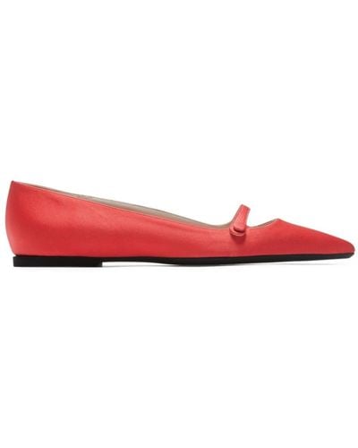 N°21 Point-toe Ballerina Shoes - Red