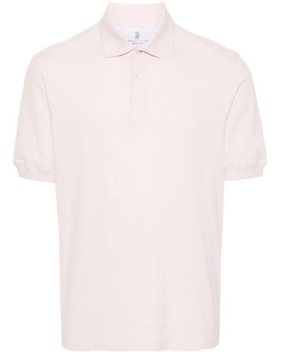 Brunello Cucinelli Poloshirt aus Pikee - Pink