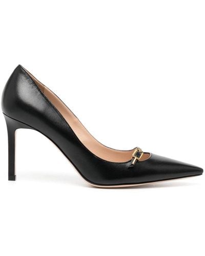 Tom Ford Angelina Leather Buckle Pumps - Black