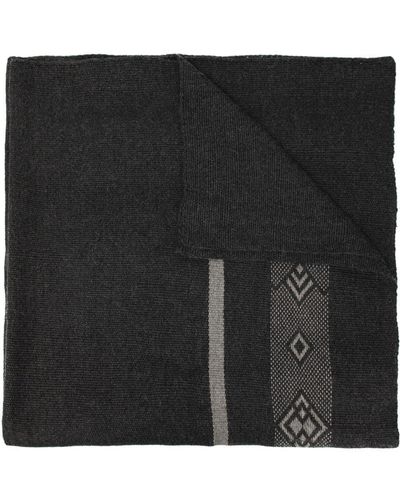 Voz Wide Diagonal Blanket Scarf - Black