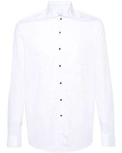 Tagliatore Chemise en coton à manches longues - Blanc