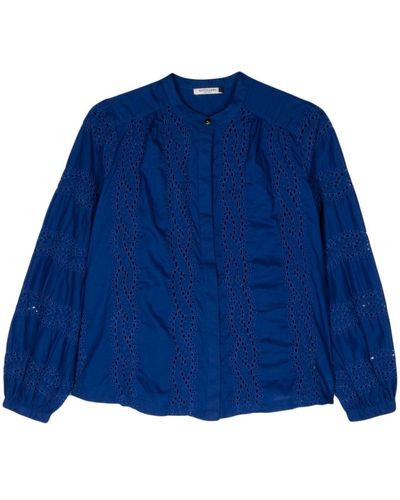 Scotch & Soda Blusa con bordado inglés - Azul