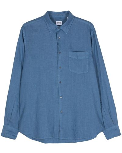 Aspesi Long-sleeves Linen Shirt - Blue