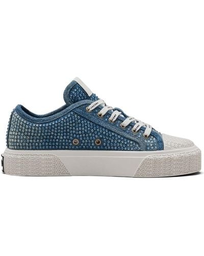 Marc Jacobs Jeans-Sneakers mit Kristallen - Blau