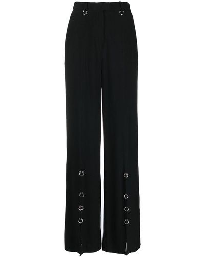 John Richmond Wide-leg Ring-detail Trousers - Black