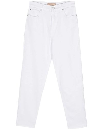 7 For All Mankind Logo-patch Tapered Jeans - White