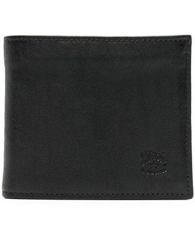 Il Bisonte Leather Bi-fold Wallet - Black